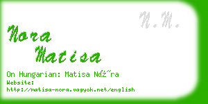 nora matisa business card